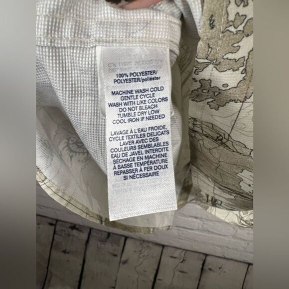 Chaps Nautical Performance Map‎ Sailboat Vented Fishing Shirt XXL Lightweight - Picture 7 of 9